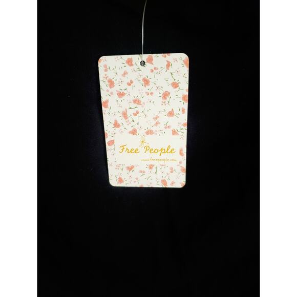 Free People Rock With It Puff Sleeve Embroidered Top Black Size Medium - Picture 8 of 10